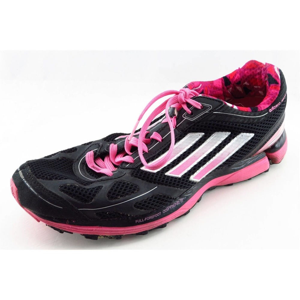 adidas Adizero Sonic 3 Running Shoes Black Fabric Women 10 Medium